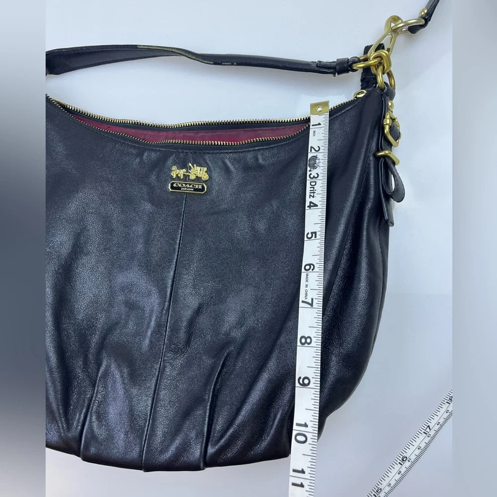 Coach Black Hobo Bag with Sling N239-22 - Picture 6 of 7